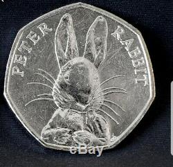 Peter Rabbit 50p 2016 special half whisker edition Very Rare Fifty Pence Coin