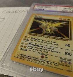 Pokemon Psa 10 Base Set Unlimited Zapdos VERY RARE! Not 1st edition Shadowless