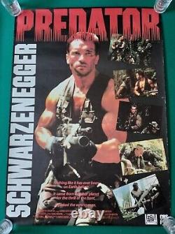Predator Schwarzenegger Very Rare ROLLED UK Variant Poster VGC 23.5x33 1987