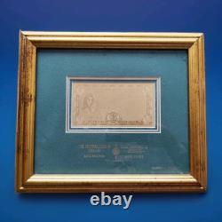 Pure Gold Irish £5 Five Punt Framed Bank Note Very Rare Ltd Edition Framed