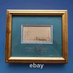 Pure Gold Irish £5 Five Punt Framed Bank Note Very Rare Ltd Edition Framed
