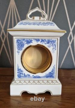 Royal Crown Derby Blue Aves Mantle Clock, Limited Edition, Very Rare, Boxed