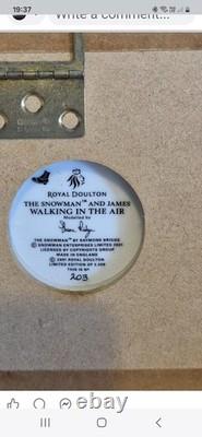 Royal Doulton Limited Edition Snowman Plaque VERY RARE