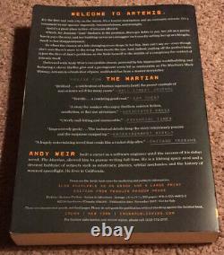 SIGNED Artemis by Andy Weir Uncorrected Proof Advance Reader's Edition VERY RARE