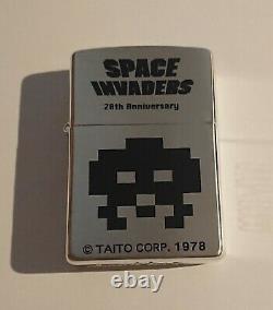 SPACE INVADERS 20th Anniversary Limited Edition Zippo Lighter c. 1998, Very Rare