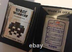 SPACE INVADERS 20th Anniversary Limited Edition Zippo Lighter c. 1998, Very Rare