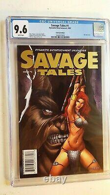 Savage Tale # 1 Cgc 9.6 Very Rare Gold Foil Edition 1/50 (2007) Dynamite