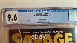 Savage Tale # 1 Cgc 9.6 Very Rare Gold Foil Edition 1/50 (2007) Dynamite