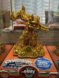 Skylanders Gold Fire Kraken 2013 Dev Team Edition Very RARE VHTF