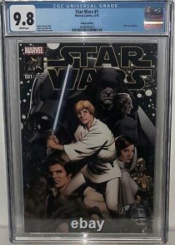 Star Wars #1 Cgc 9.8 Rare Bampf Variant! Very Low Print Run! Darth Vader Luke