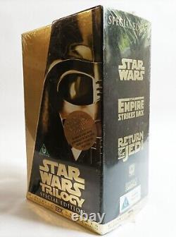Star Wars Trilogy Special Edition Gold Box Set (VHS/SUR, 1997) Very Rare