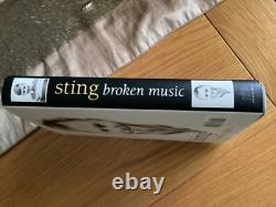 Sting broken music hb book 1st edition hand signed 2003 U. S. 1st print very rare
