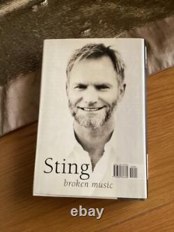 Sting broken music hb book 1st edition hand signed 2003 U. S. 1st print very rare