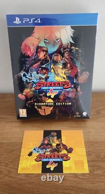 Streets of Rage 4 Signature Edition & Postcard Very Rare Sony PS4