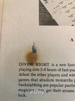 TSR Fantasy Board Game DIVINE RIGHT (VERY RARE 1ST EDITION). Unused