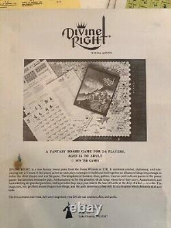 TSR Fantasy Board Game DIVINE RIGHT (VERY RARE 1ST EDITION). Unused