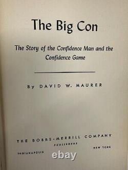 The Big Con by David W. Maurer 1940 1st Edition VERY RARE