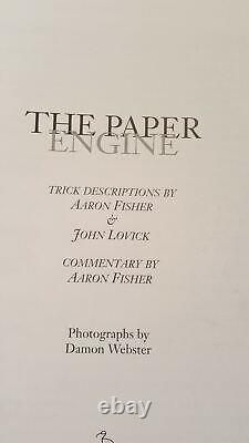 The Paper Engine, Aaron Fisher Very Rare 2002 Edition, Hard Cover Rare Magic