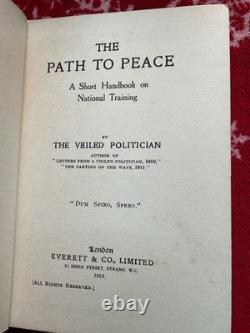 The Path to Peace A Short Handbook 1913 VERY RARE SIGNED FIRST EDITION HB