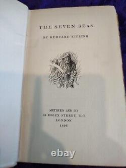The Seven Seas by Rudyard Kipling Very Rare Book 1st edition Good Condition