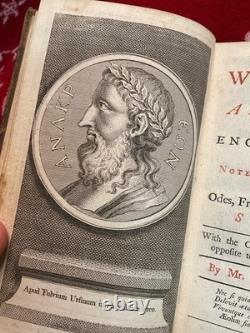 The Works Of Anacreon, VERY RARE 1735 EDITION, ANTIQUE, Sappho, Addison