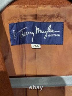 Thierry Mugler Edition Very Rare Vintage Wool Jacket Size 7a3, 8/10 Uk