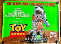 Toy Story, 1995, ORIGINAL UK QUAD POSTER VERY RARE LIMITED EDITION GREEN VERSION