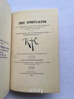 True Spiritualism Dr. R. S. Clymer- 1906-FIRST EDITION-VERY RARE-Collectible