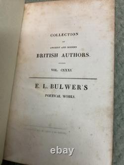 VERY RARE 1836 The Poetical Works Of Bulwer, Baudry Edition, Leatherbound