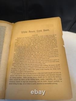 VERY RARE! 1st Edition Antique White House Cookbook Gillette & Peale 1887-1889