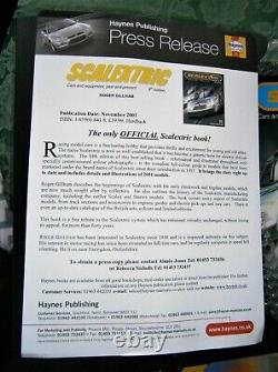VERY RARE, 2001 SCALEXTRIC/HAYNES PRESS PACK, WITH GILLHAM 5th EDITION & CAT. +