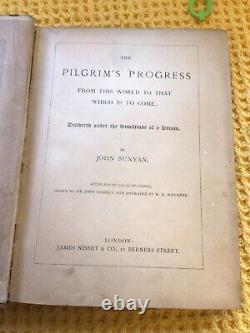 VERY RARE ANTIQUE ILLUSTRATED EDITION, John Bunyan The Pilgrims Progress