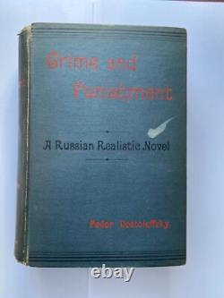 VERY RARE Crime and Punishment by Fyodor Dostoevsky 1st Edition 1886