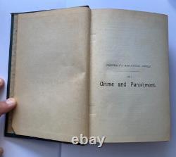 VERY RARE Crime and Punishment by Fyodor Dostoevsky 1st Edition 1886