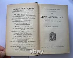 VERY RARE Crime and Punishment by Fyodor Dostoevsky 1st Edition 1886