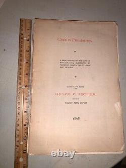 VERY RARE FIRST EDITION 1898 Gustavus Reichhelm & Shipley CHESS IN PHILADELPHIA