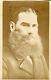 Very Rare, Photo Mini Cabinet Card Young Leo Tolstoy, 1880s, Lifetime Edition
