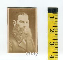 VERY RARE, Photo mini Cabinet Card Young Leo Tolstoy, 1880s, Lifetime edition