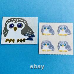 VERY RARE SET Including First Edition Sandylion Owl Stickers Mylar & Fuzzy