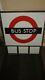 Very Rare Vintage London Transport Bronzed Frame Enamel Bus Stop E3 Variant Vgc