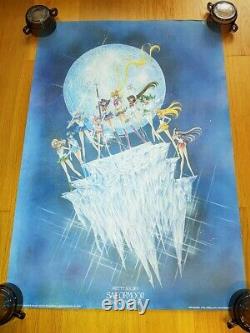 VERY RARE Vintage Sailor Moon Poster 1000 Editions Sailor Senshi on Iceberg