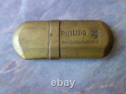VTG OLD VERY RARE GERMAN BRASS No. 5 LIGHTER LIMITED EDITION ADVERTISING PHILIPS