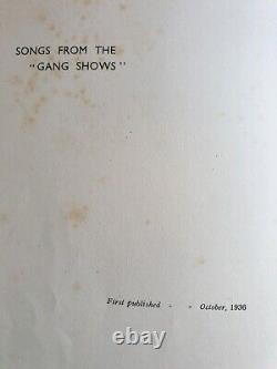 Very Rare 1st Edition 1936 Songbook Songs From The Gang Shows A HOLBORN DRIVER