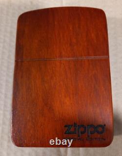 Very Rare 2008 Zippo Art Special Edition Mother Of Pearl Dragon Wooden Gift Box