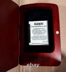 Very Rare 2008 Zippo Art Special Edition Mother Of Pearl Dragon Wooden Gift Box