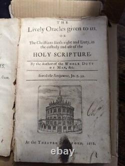 Very Rare Antique Book The Lively Oracles Given to Us by Richard Allestree