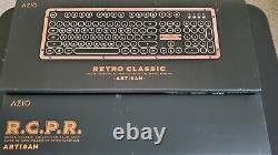 Very Rare Azio Retro Classic BT Keyboard & Wrist Rest Artisan FOUNDER'S EDITION