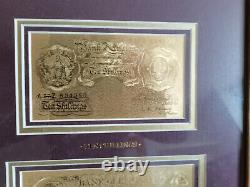 Very Rare Collectors Edition 99.9% Gold Five Pound and Ten Shilling Notes