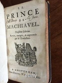 Very Rare Early Full Leather Bound Version Of The Prince By Machiavelli 1686