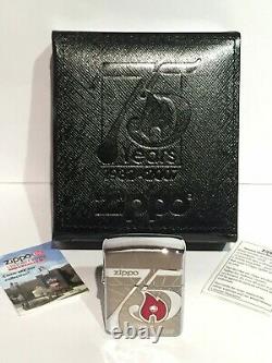Very Rare Limited Edition 75th Anniversary Swarovski Zippo Lighter 1 of 500 U. K